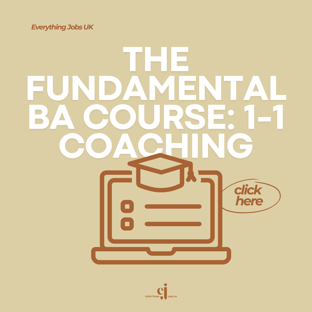 The Fundamental BA Course: 1-1 Coaching